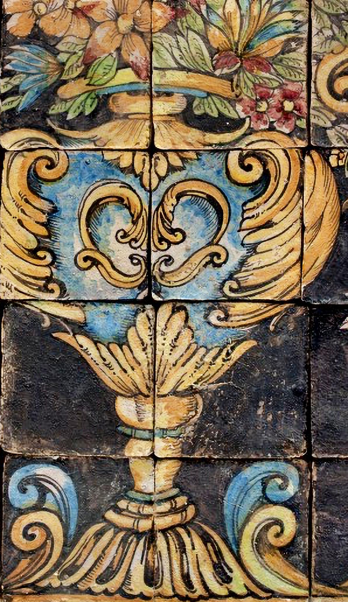 PANNEAU MAJOLIQUE SICILIEN fin 19ème siècle

Panneau réalisé avec 36 carreaux de 17x17 cm.
Panneau d'inspiration baroque sicilienne classique.

HAUTEUR 102 cm
LARGEUR 102 cm
ÉPAISSEUR 1,2 cm
POIDS 20 Kg
MATERIAL Majolica sur biscuit fait