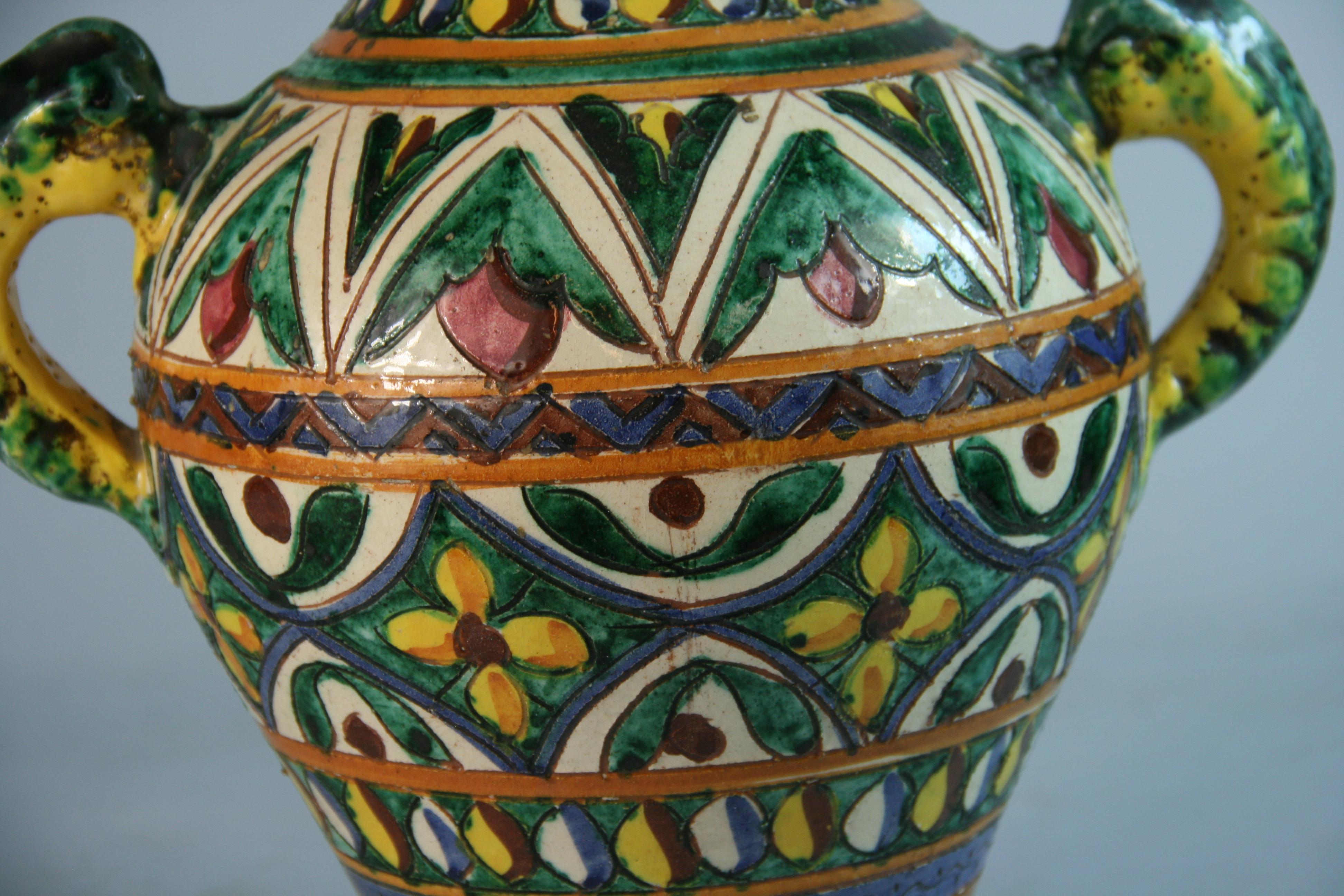 Urna de mayólica siciliana en venta 3