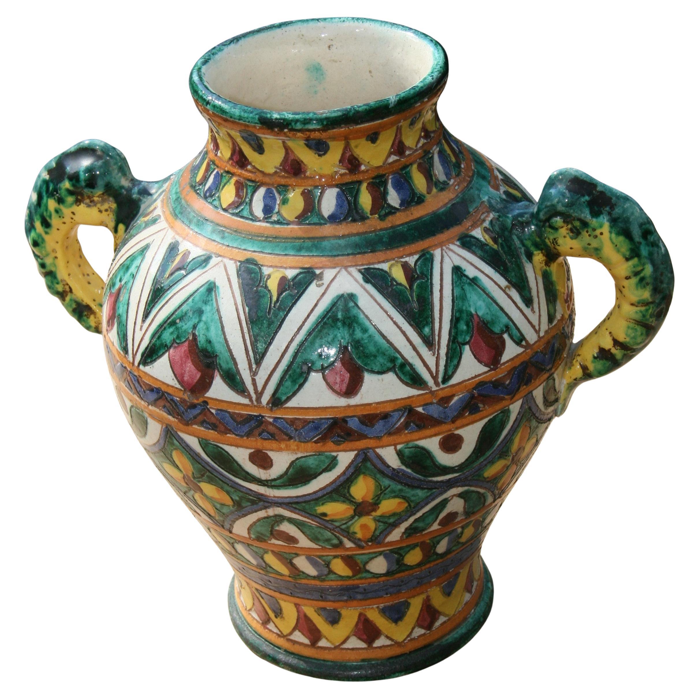 Urne en majolique sicilienne en vente
