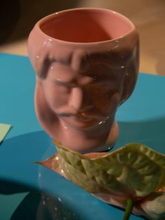 Sicilian Moor's Head Design Ceramic Vase - Pink