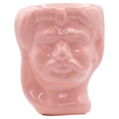 Sicilian Moor's Head Design Ceramic Vase - Pink