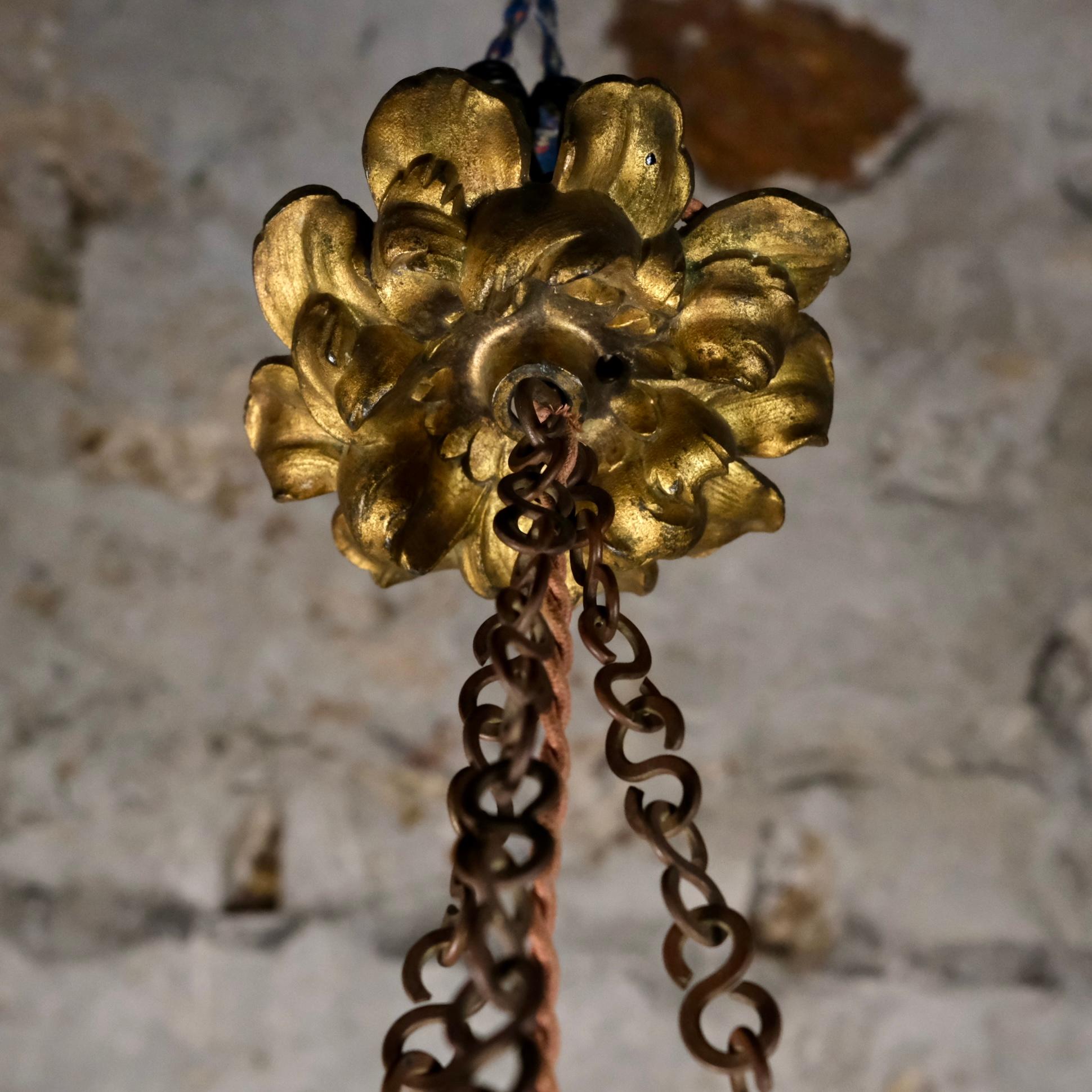 Lustre ou coupe suspendue en faïence polychrome de Sicile, début du 20e siècle en vente 9