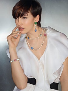 Stylish Bracelet Australian Pearl Yellow Gold Designed Roger Thomas NanoMosaic