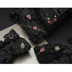 Sicis Heart Bracelet Rose Gold White Diamonds Micromosaic