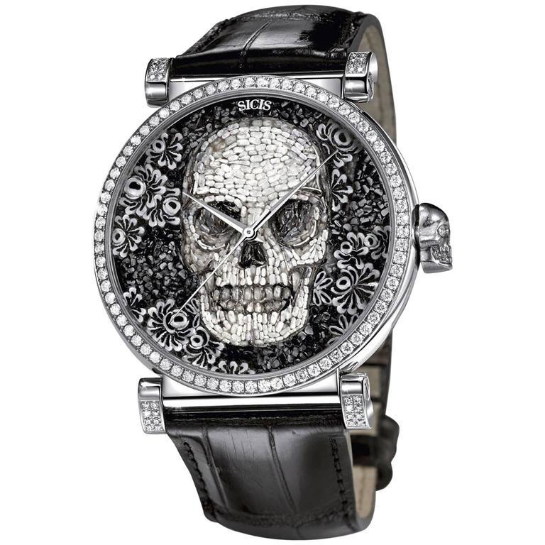 diamond skull watch