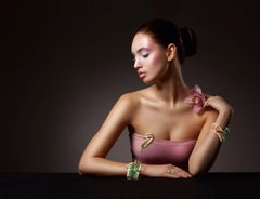 Collier élégant en or et micro-mosaïque conçu par Rogers Thomas