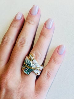 Stylish Ring Designed by Rogers Thomas Gold and Micromosaic
