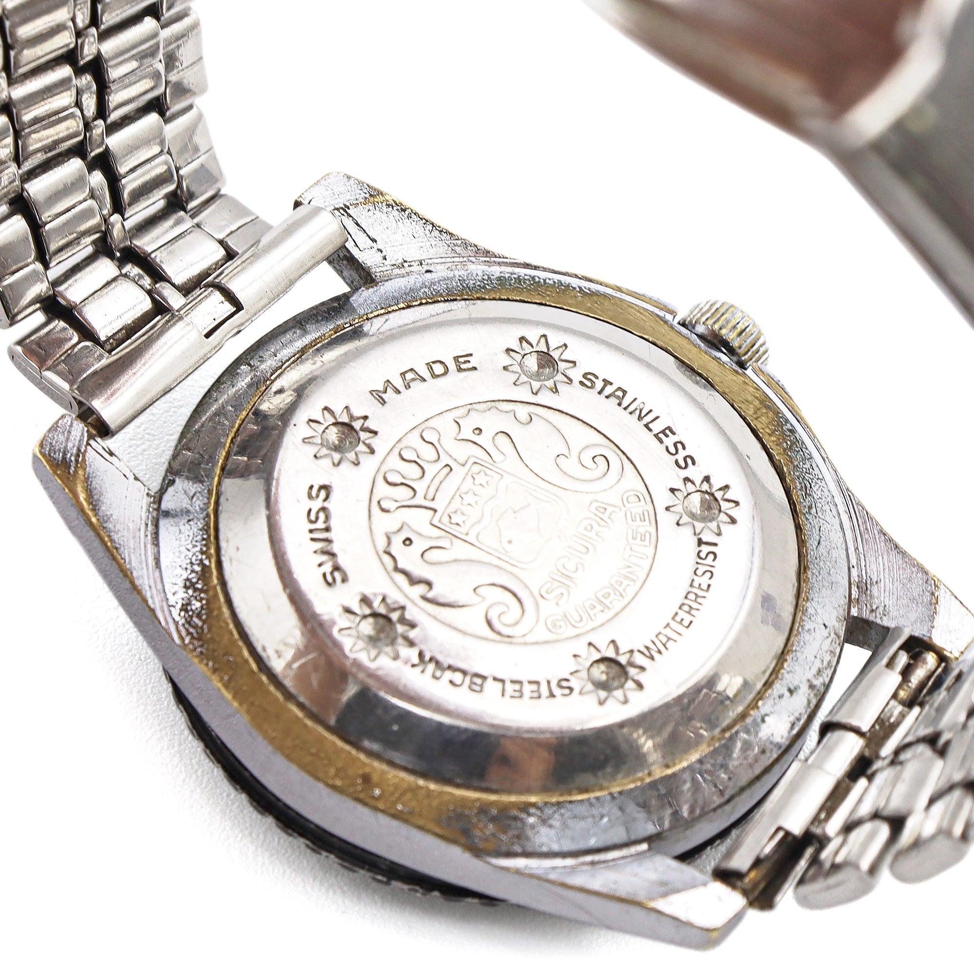 De los hombres Sicura by Breitling Reloj de acero inoxidable de 17 rubíes para hombre, cuerda manual, fecha, 38 mm en venta
