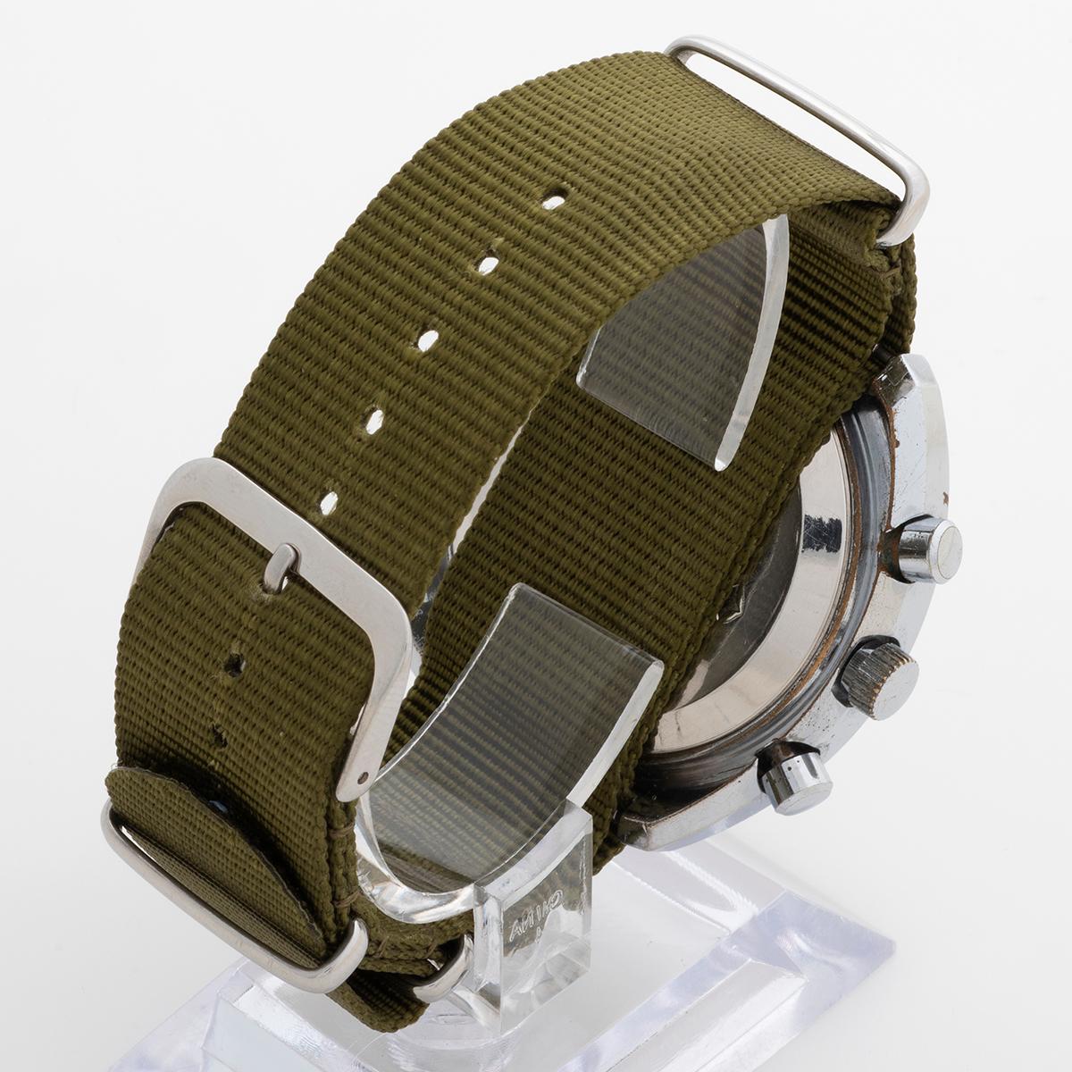 Women's or Men's Sicura Chrono Start 'Sporting Event' Wristwatch, Valjoux cal. 7734 mvmt, 1975.