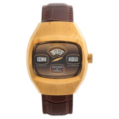 Sicura Jump Hour Automatic, Digital Dial, Gold Plated Steel, Year c 1976. Sicura Jump Hour Automatic, Digital Dial, Gold Plated Steel, Year c 1976.