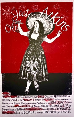 Artista ebreo di Columbus Ohio Stampa litografica moderna Greta Atkins