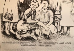 Columbus Ohio State Judaica Lithograph Jewish Americana Family Reunion Portrait