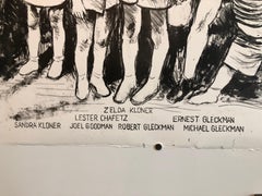Columbus Ohio State Judaica Lithograph Jewish Americana Family Reunion Portrait
