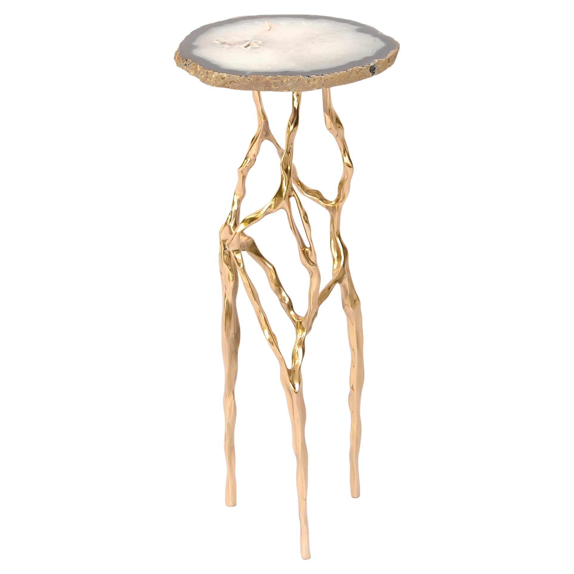 An Agate Topped Modernist Cocktail Table at 1stDibs