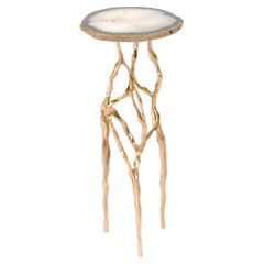 Sid Drink Table with Agate Top by Fakasaka Design