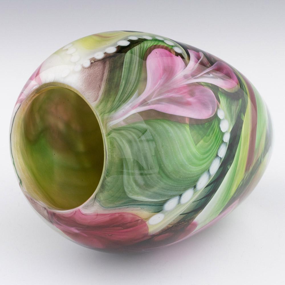 Vetro Vaso da viaggio verde e rosa Siddy Langley 2024 in vendita