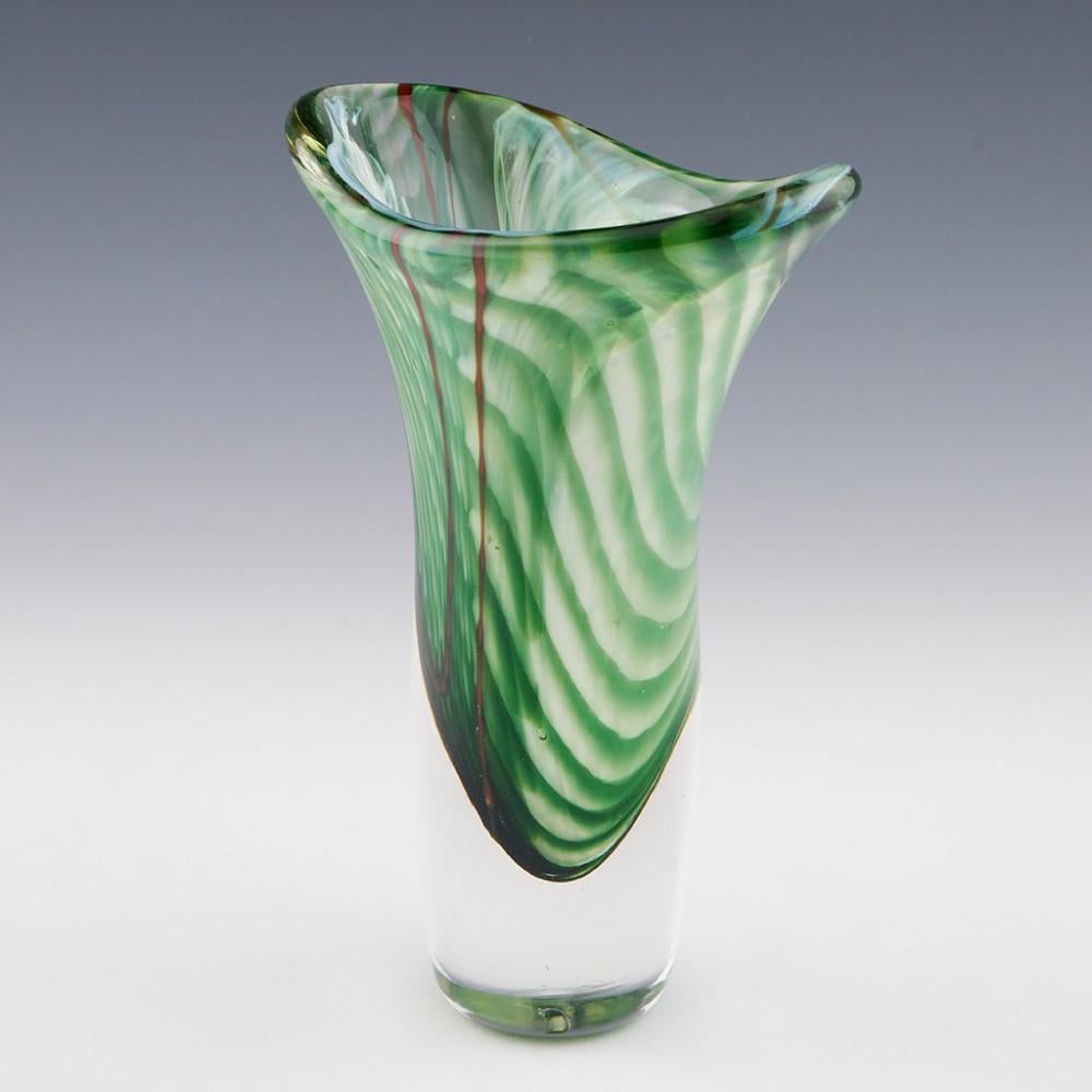 Siddy Langley Grey, Green and Red Freeform 'Demo' Vase - 2009 In Good Condition In Forest Row, East Sussex