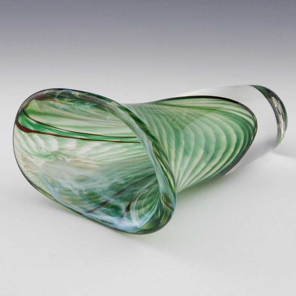 Contemporary Siddy Langley Grey, Green and Red Freeform 'Demo' Vase - 2009