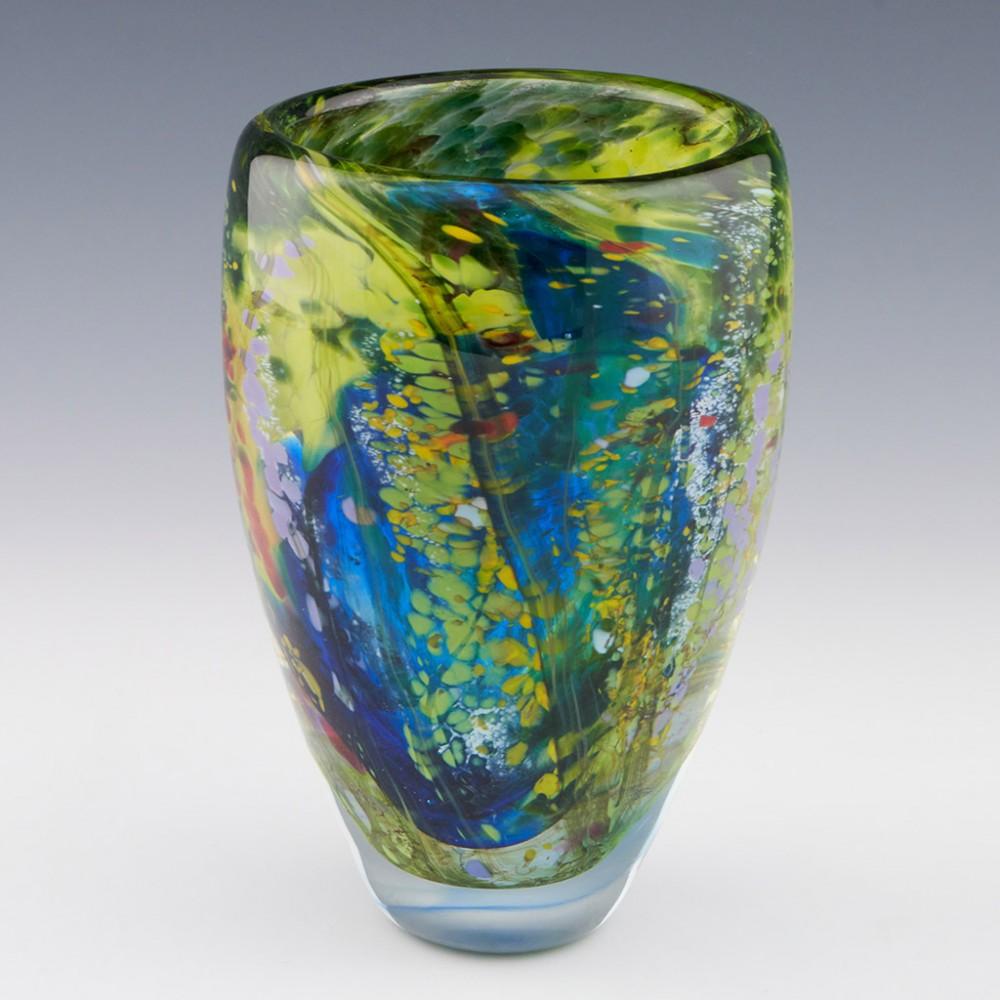 English Siddy Langley 'Spring Garden' Pattern Open Vase, 2022