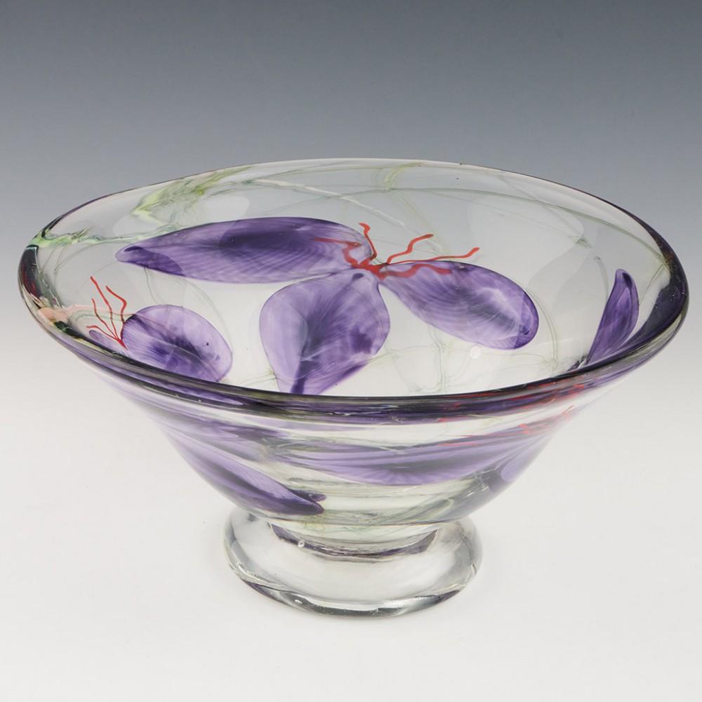 British Siddy Langley Tradescantia Footed Bowl c2012 For Sale