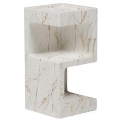 Side 22 V2, 21st Century Honed Marble Side Table Nightstand by Studio SORS