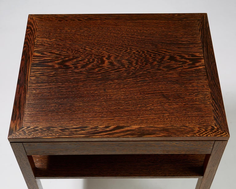 Danish Side/Bedside Table, Anonymous, Denmark. 1960s, Wenge For Sale