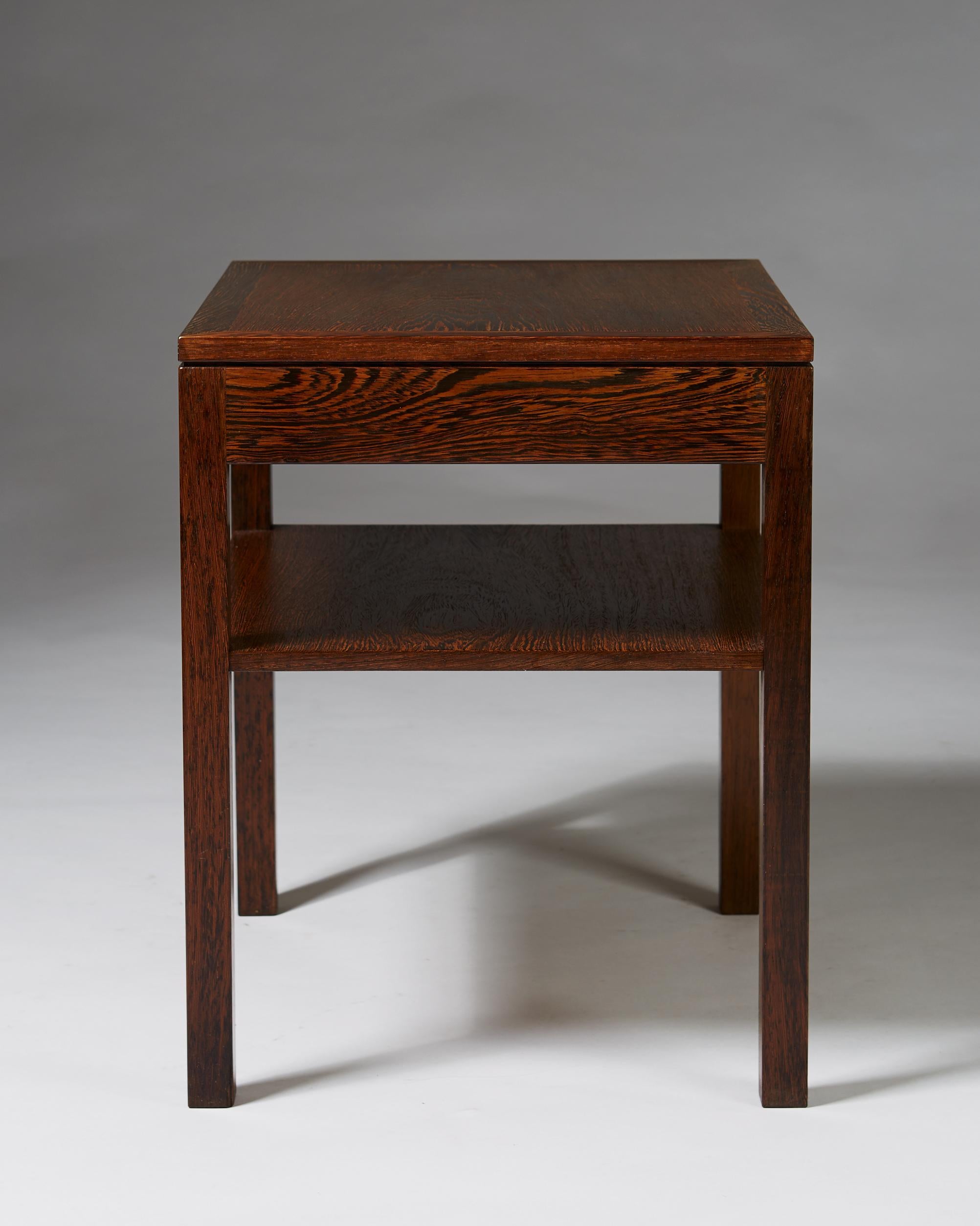 Side/Bedside Table, Anonymous, Denmark. 1960s, Wenge For Sale 1