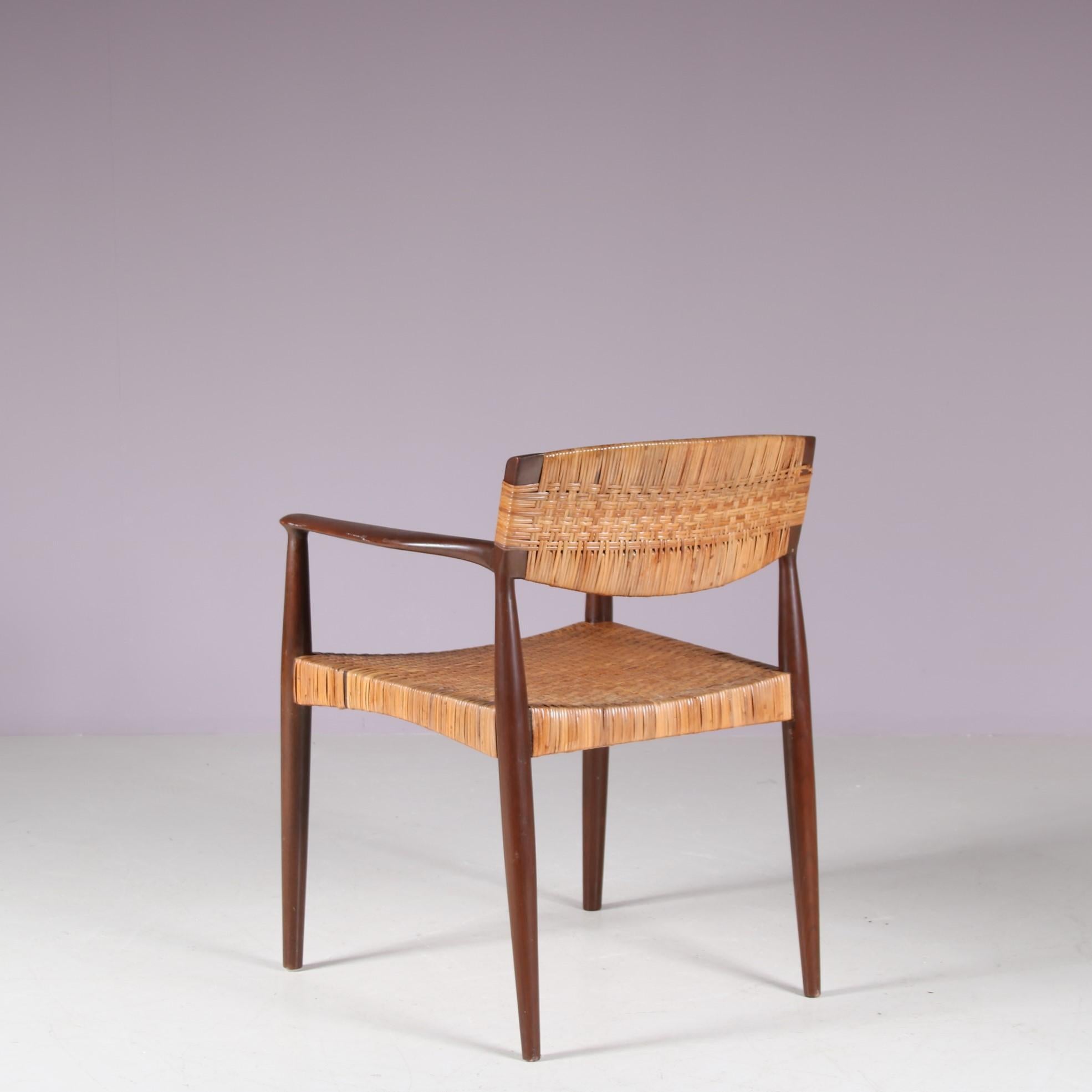 Chaise d'appoint par Einar Larsen & Aksel Bender Madsen pour Willy Beck, Danemark 1950 en vente 1