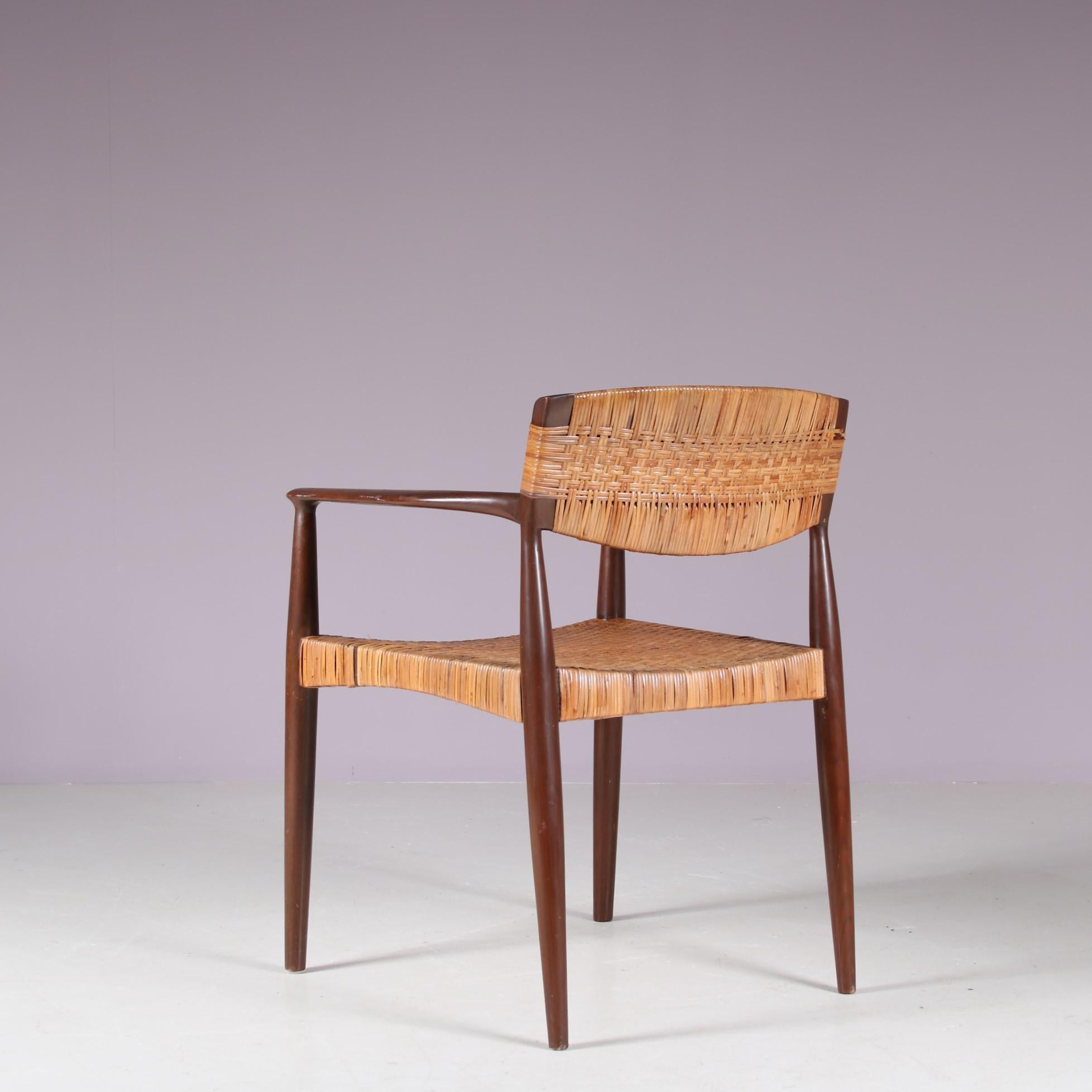 Chaise d'appoint par Einar Larsen & Aksel Bender Madsen pour Willy Beck, Danemark 1950 en vente 2