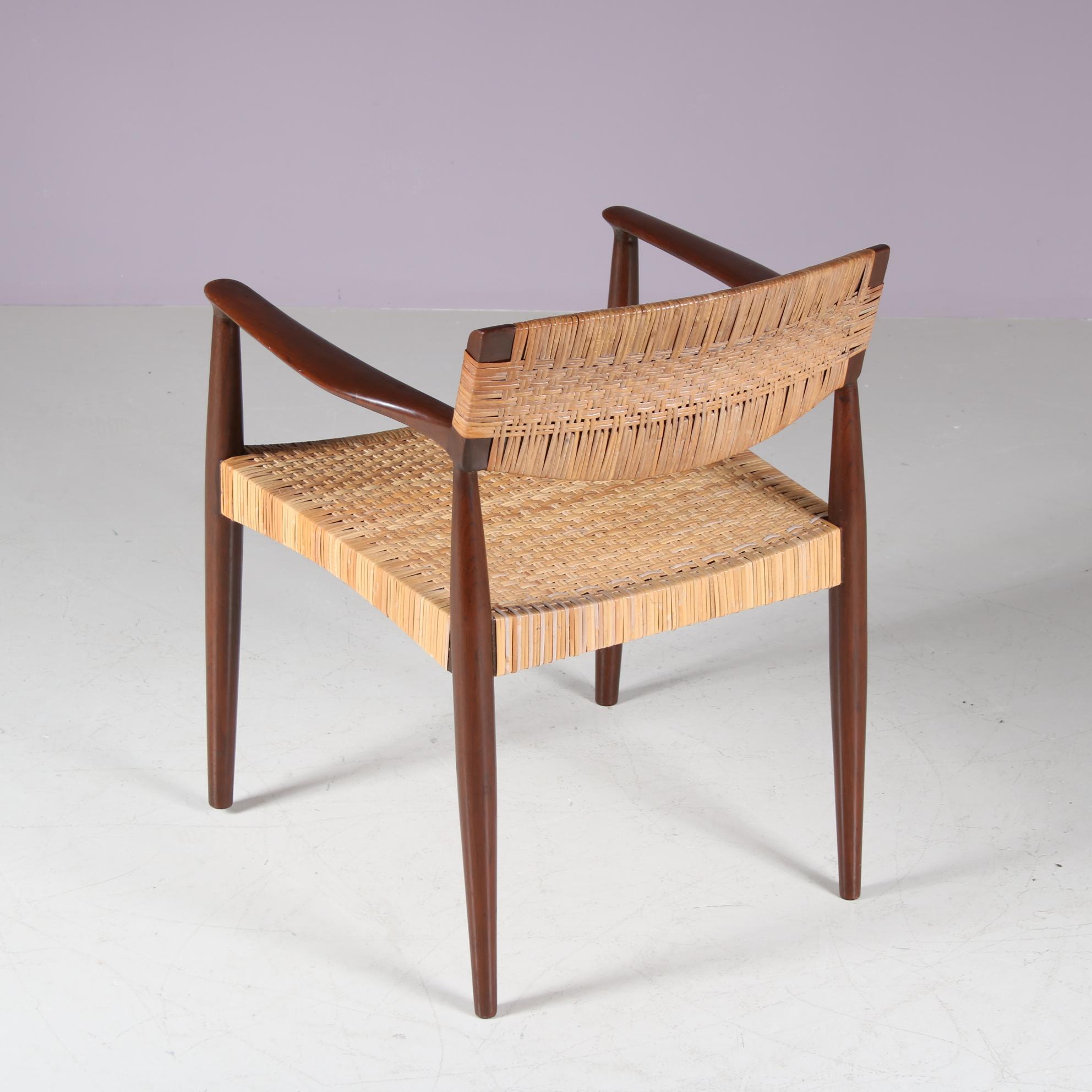 Chaise d'appoint par Einar Larsen & Aksel Bender Madsen pour Willy Beck, Danemark 1950 en vente 2