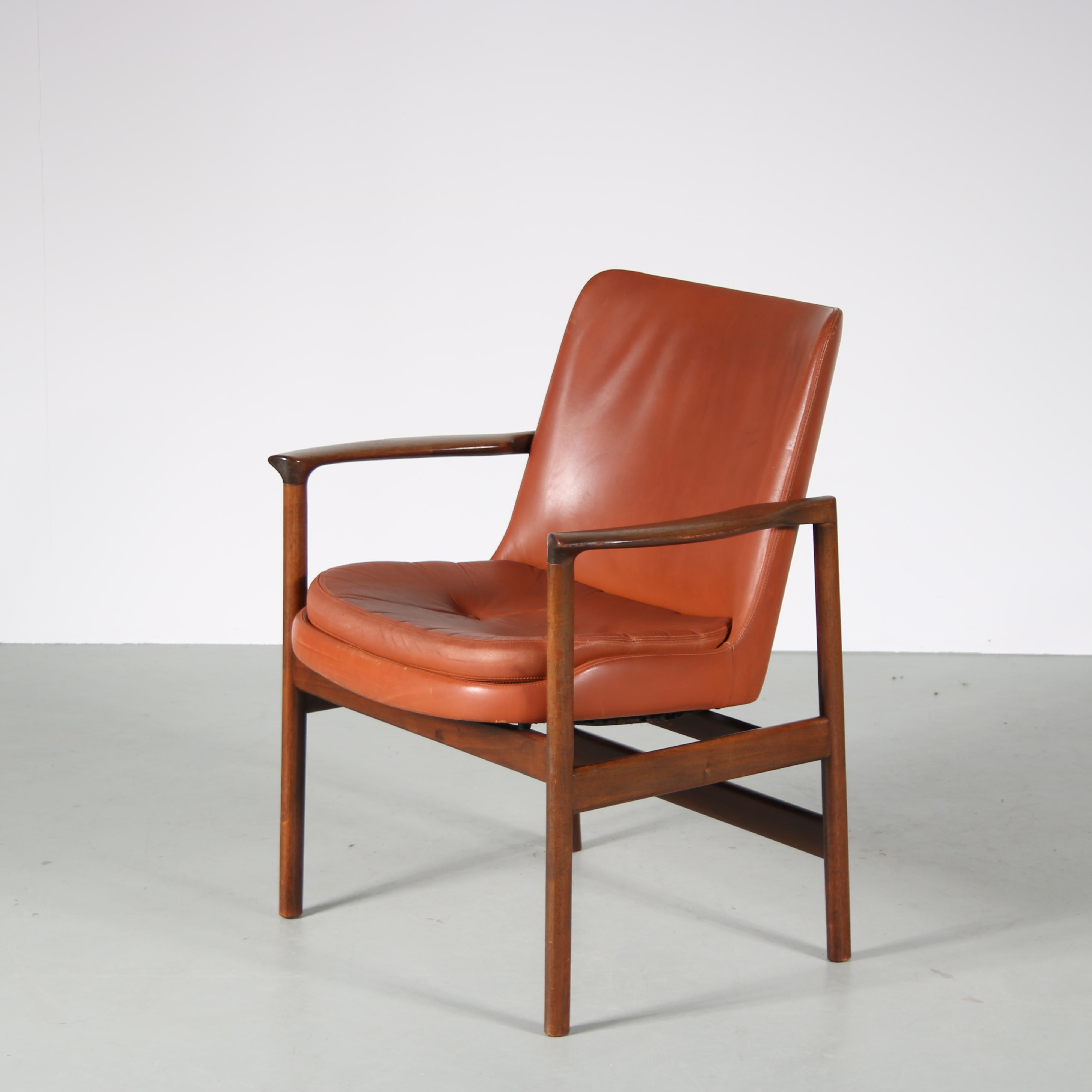 Side Chair by Ib Kofod Larsen for Fröschen Sitform, Germany, 1960 In Good Condition In Amsterdam, NL