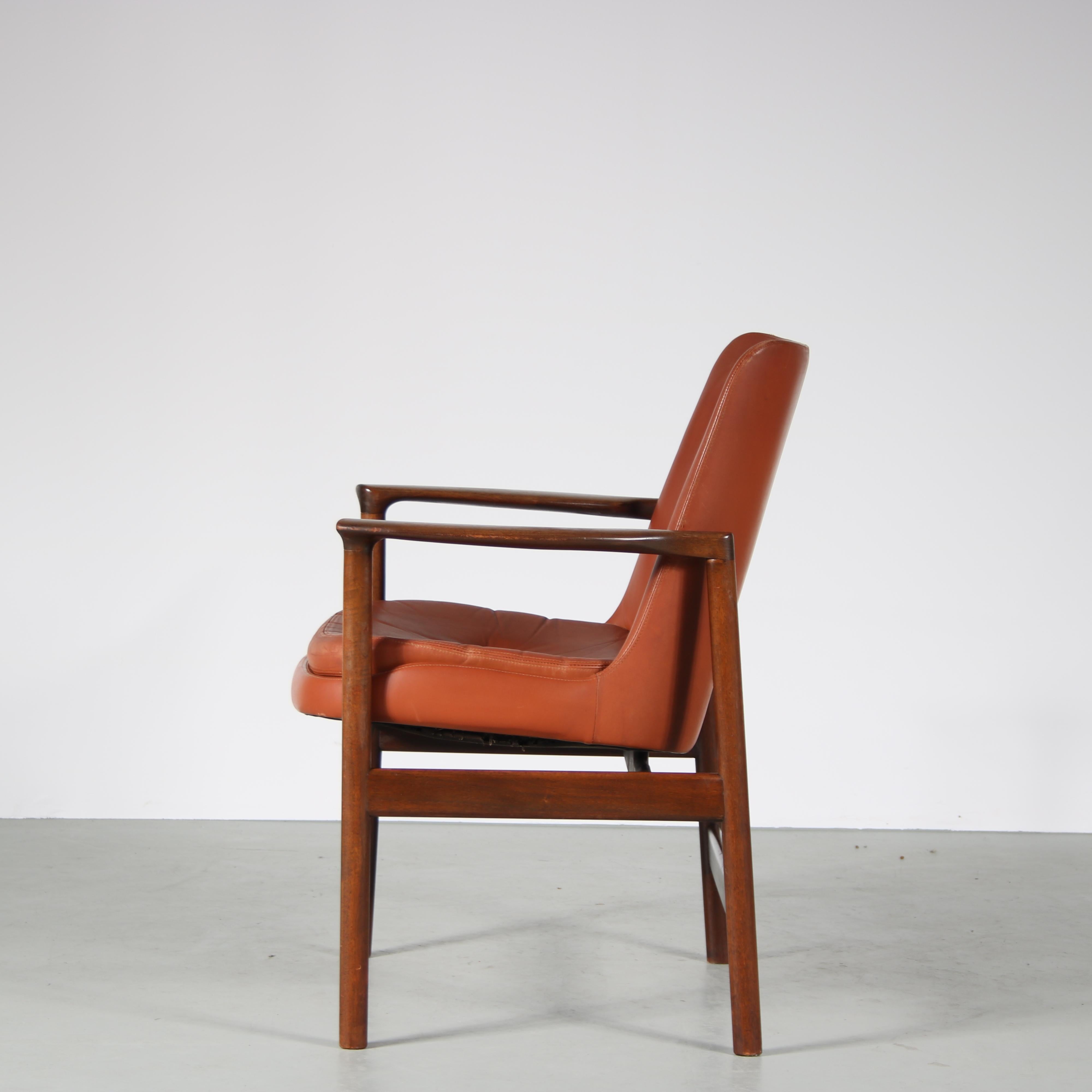 Mid-20th Century Side Chair by Ib Kofod Larsen for Fröschen Sitform, Germany, 1960