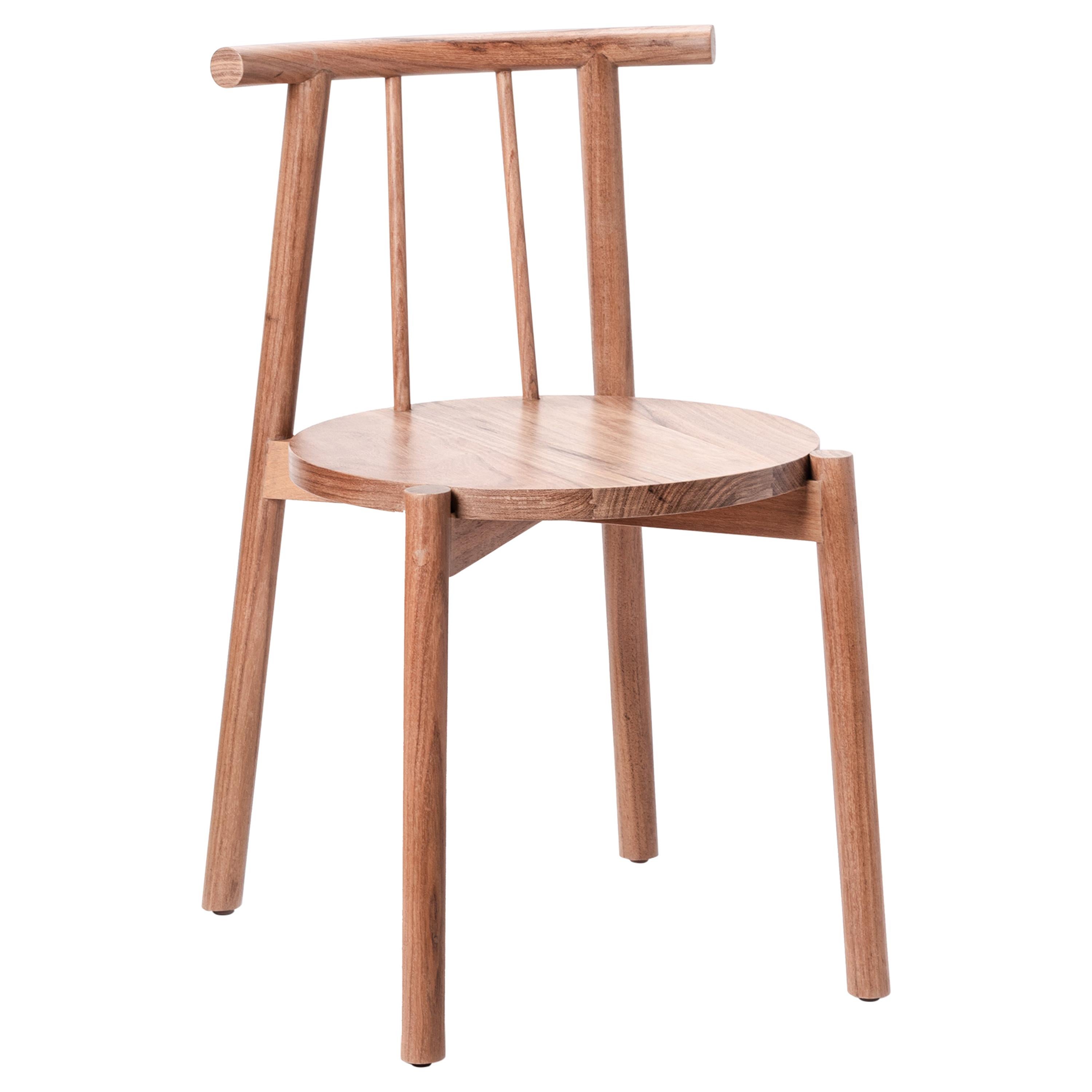 Chaise d'appoint, chaise de salle à manger fabriquée en bois massif Tzalam