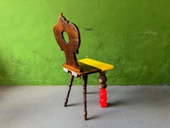 Side chair entitled "my land is your land" by artist Markus Friedrich Staab