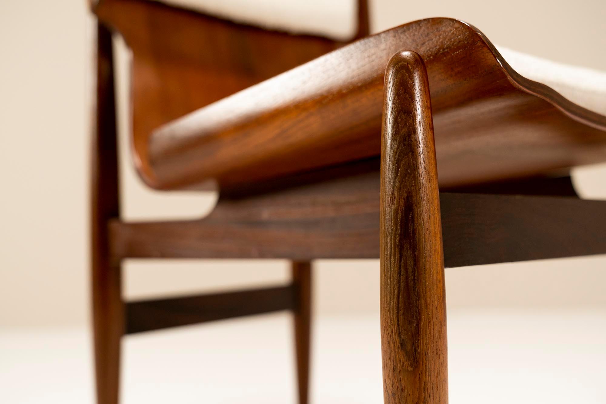 Side Chair in Bentwood with Rosewood Veneer by Barovero Turin, Italy, 1960s 6
