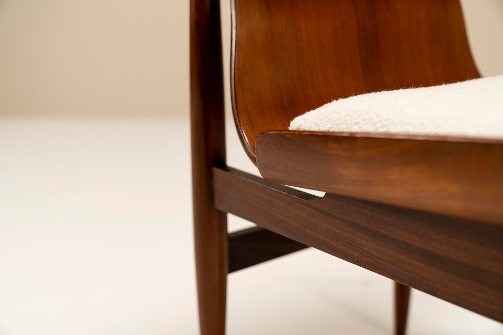 Side Chair in Bentwood with Rosewood Veneer by Barovero Turin, Italy, 1960s 7