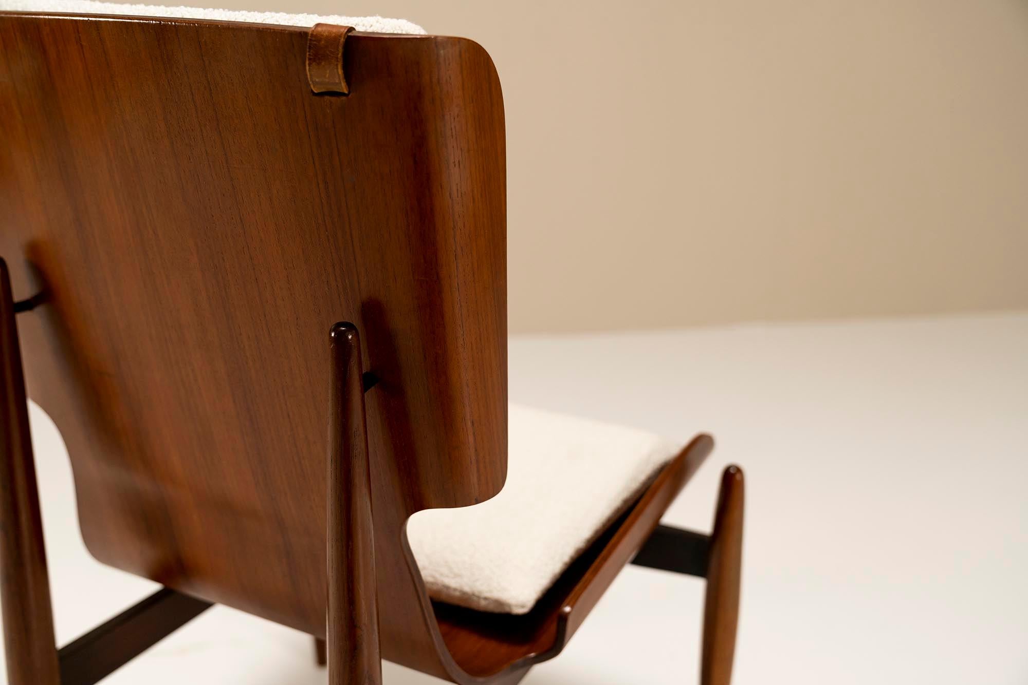 Side Chair in Bentwood with Rosewood Veneer by Barovero Turin, Italy, 1960s 9