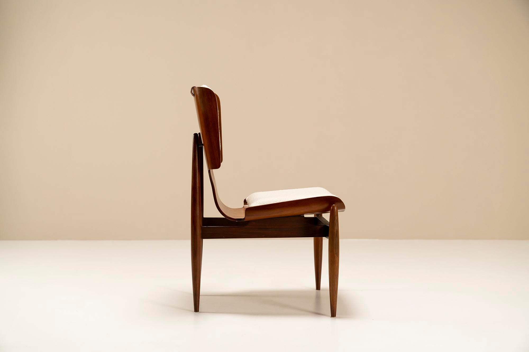 Side Chair in Bentwood with Rosewood Veneer by Barovero Turin, Italy, 1960s 3