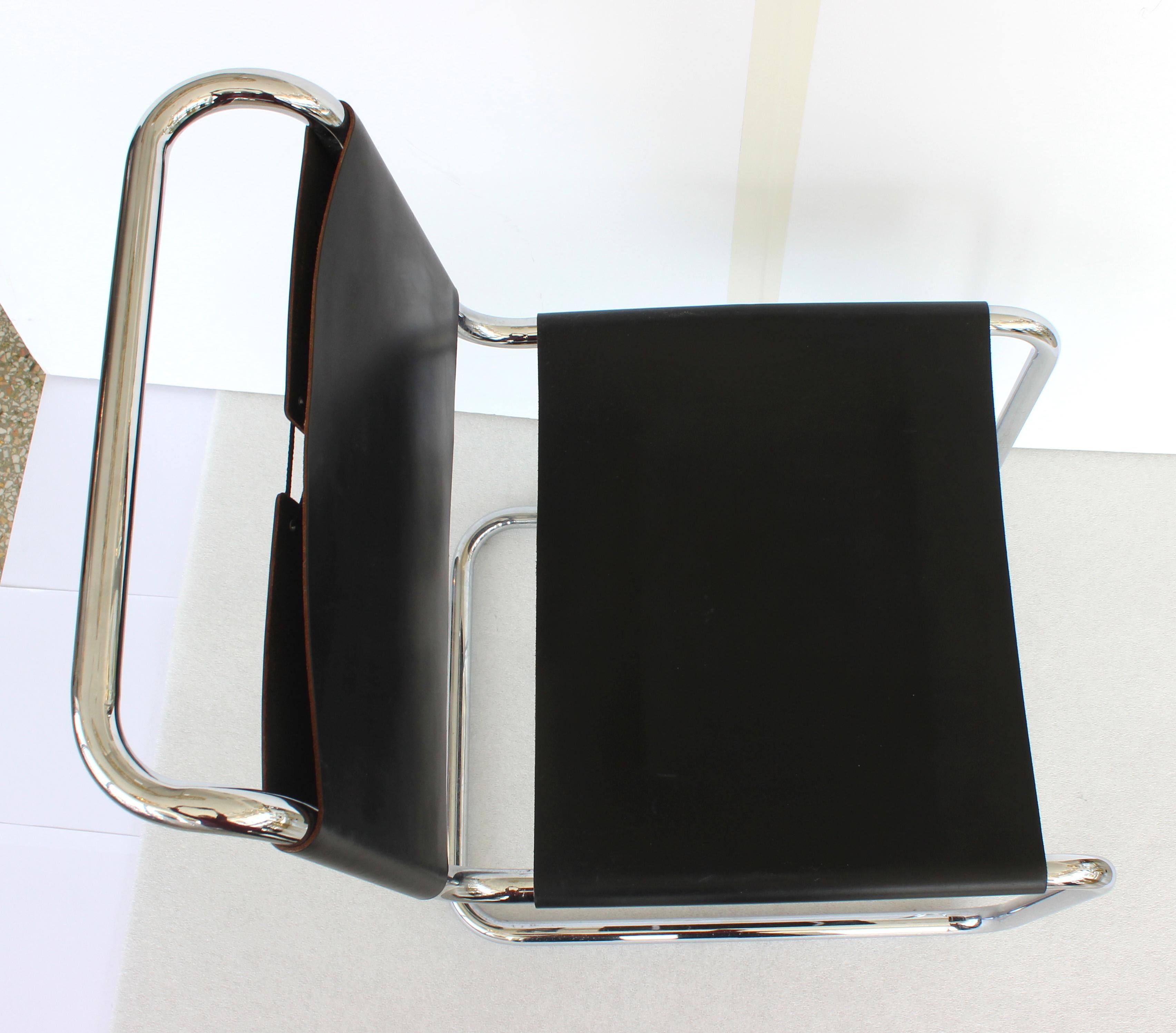 Chrome Side Chair in the Style of Mies van der Rohe For Sale