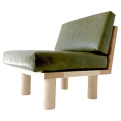 Bertu Side Chair, Suelo Side Chair, Leather and Maple