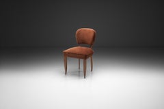 Side Chair with Copper Upholstery, France 1940s