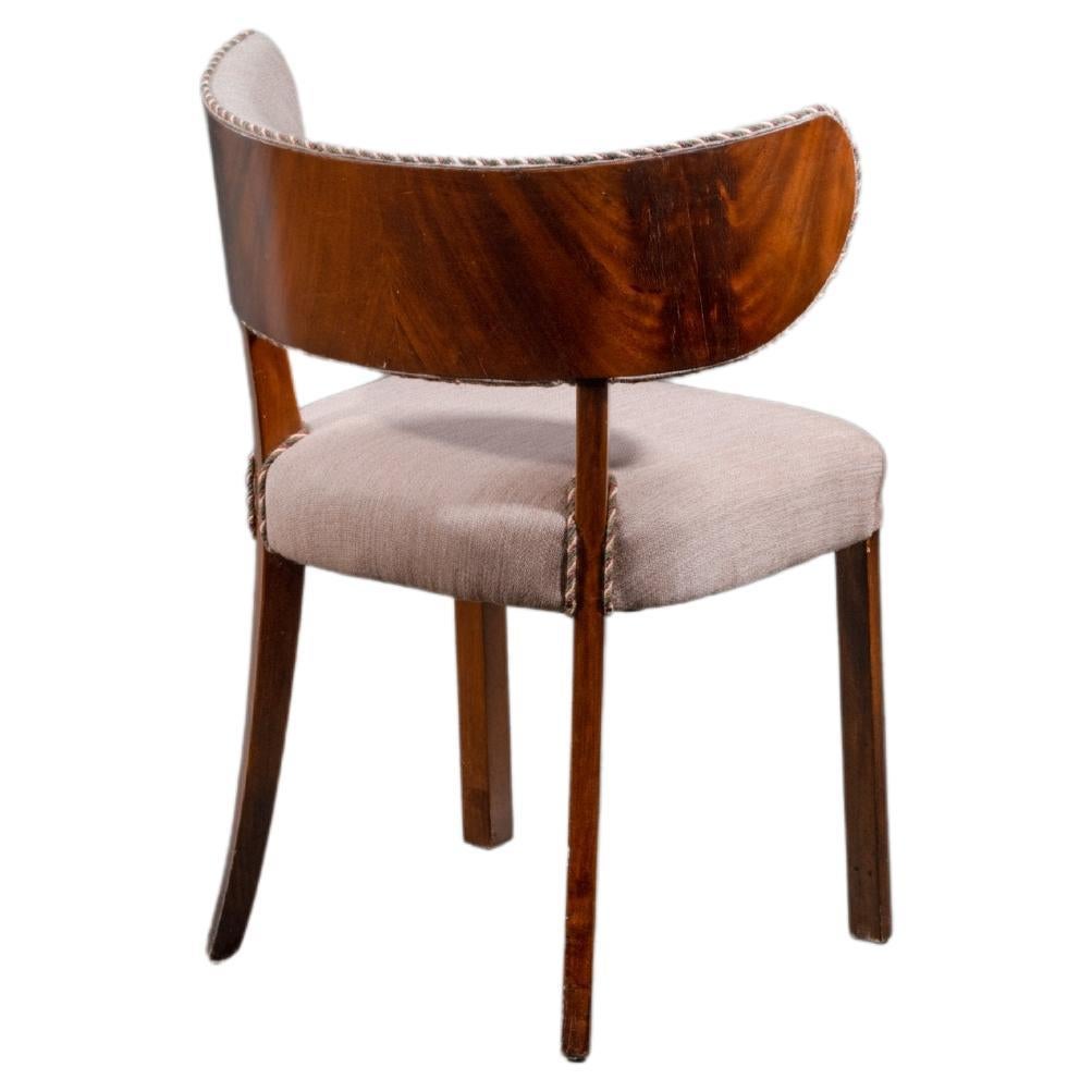 Side Chair with Curved Backrest, Denmark, 1930s For Sale