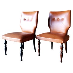Side chairs 1950s Italy pair by Guglielmo Ulrich