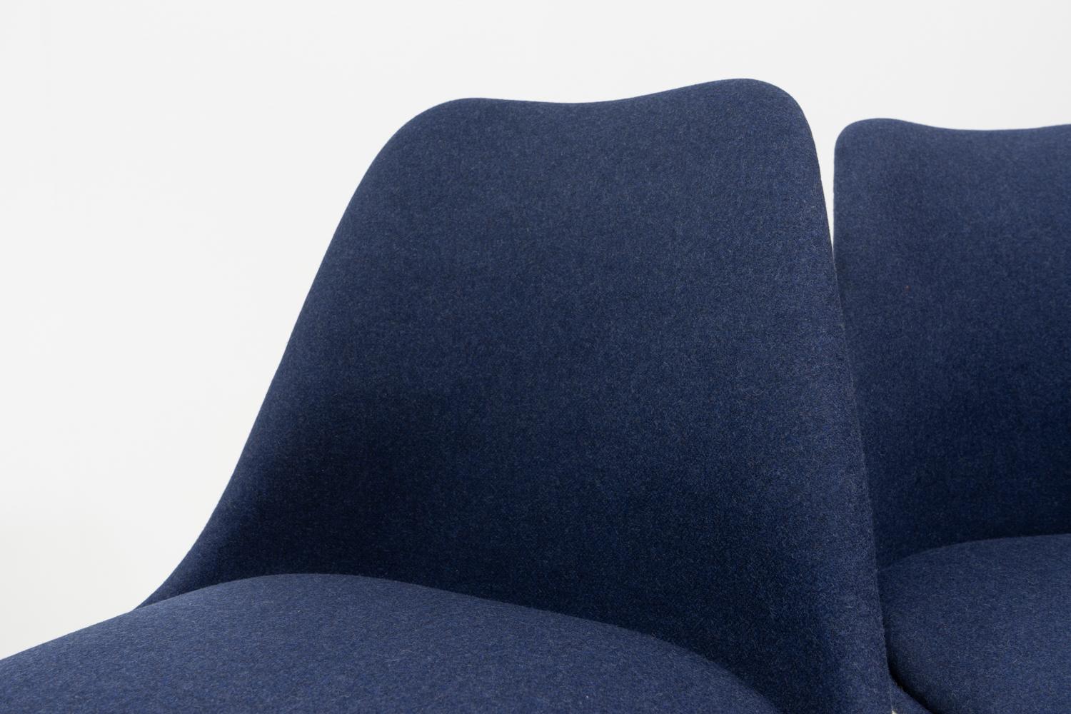 Sillas auxiliares de Eero Saarinen para Knoll, Suiza, años 70 - Juego de 4 en venta 3