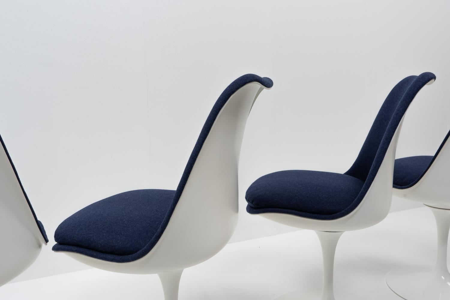Sillas auxiliares de Eero Saarinen para Knoll, Suiza, años 70 - Juego de 4 en venta 4