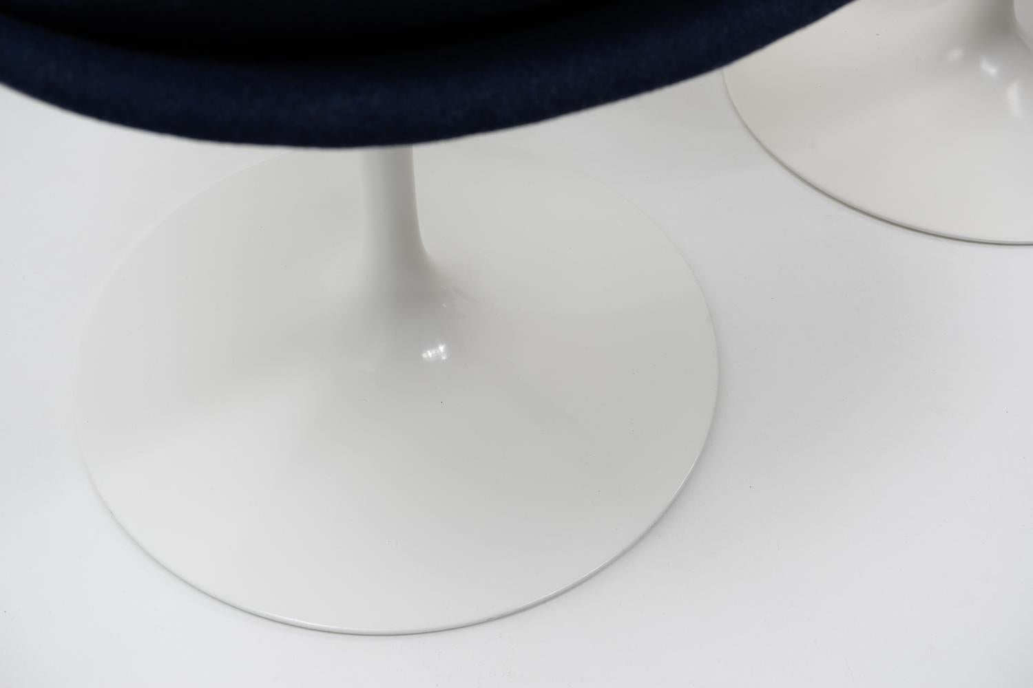 Sillas auxiliares de Eero Saarinen para Knoll, Suiza, años 70 - Juego de 4 en venta 5