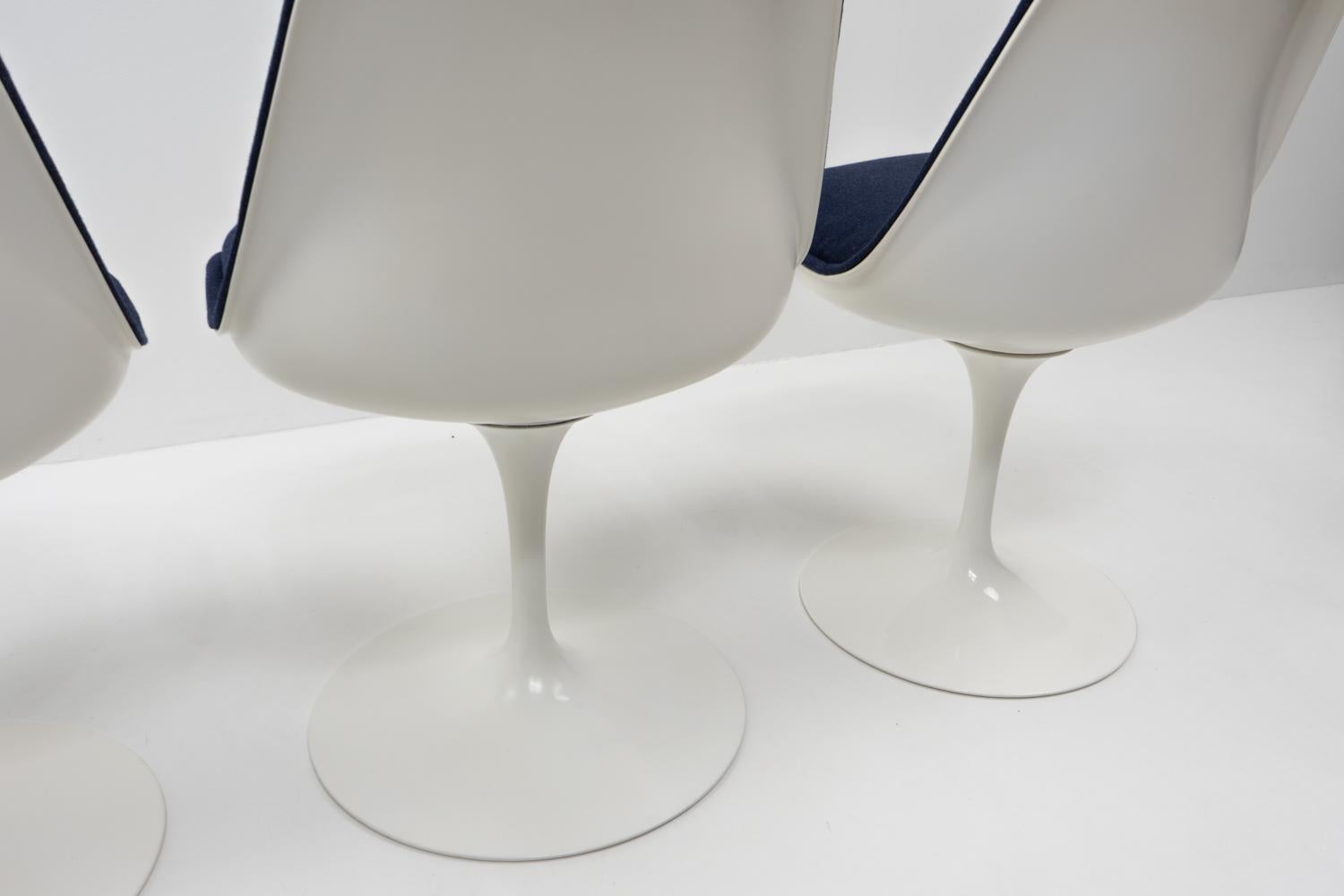 Sillas auxiliares de Eero Saarinen para Knoll, Suiza, años 70 - Juego de 4 Aluminio en venta