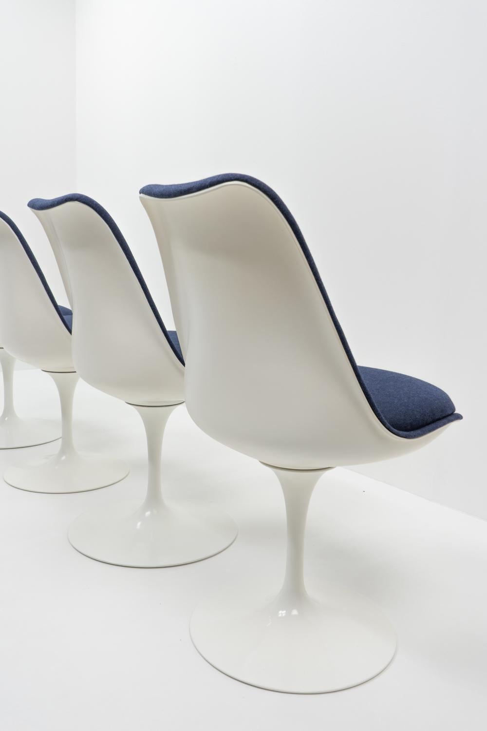 Sillas auxiliares de Eero Saarinen para Knoll, Suiza, años 70 - Juego de 4 en venta 1
