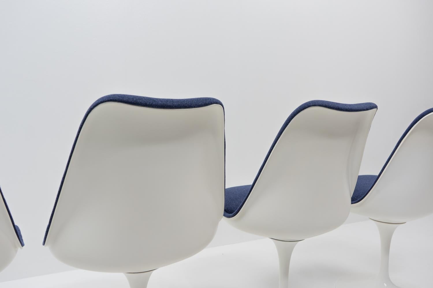 Sillas auxiliares de Eero Saarinen para Knoll, Suiza, años 70 - Juego de 4 en venta 2