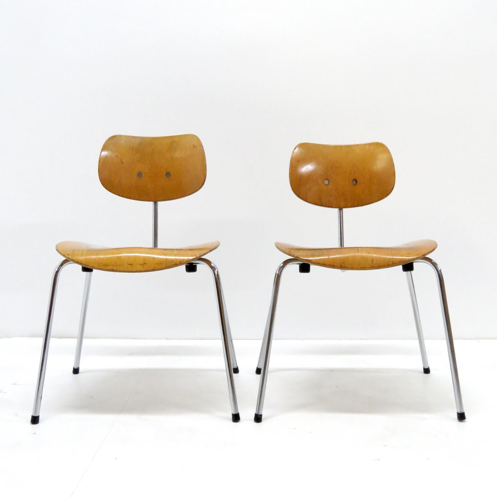 Mid-Century Modern Side Chairs by Egon Eiermann for Wilde & Spieth